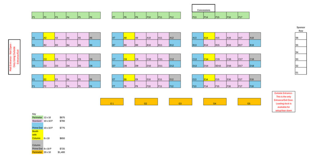 current map 130 booths